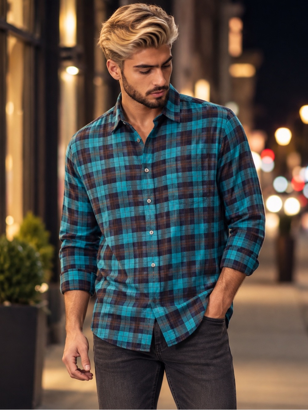 johnnie-O Columbus Featherweight Shirt Men’s XL Amalfi Plaid JMWL7390